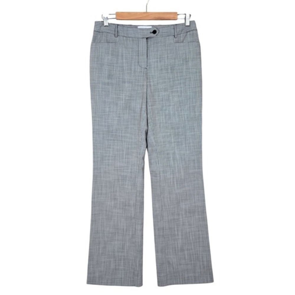 Calvin Klein Women's Black White Houndstooth Modern Fit Trousers 2